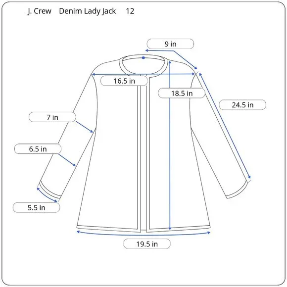 J. Crew Denim Lady Jacket with Gold Buttons Size 12 - Picture 13 of 13